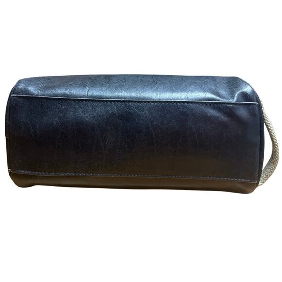 Vintage Kenneth Cole Reaction Men’s Black Leather Toiletry Kit Bag 10” x 6” - Picture 5 of 6